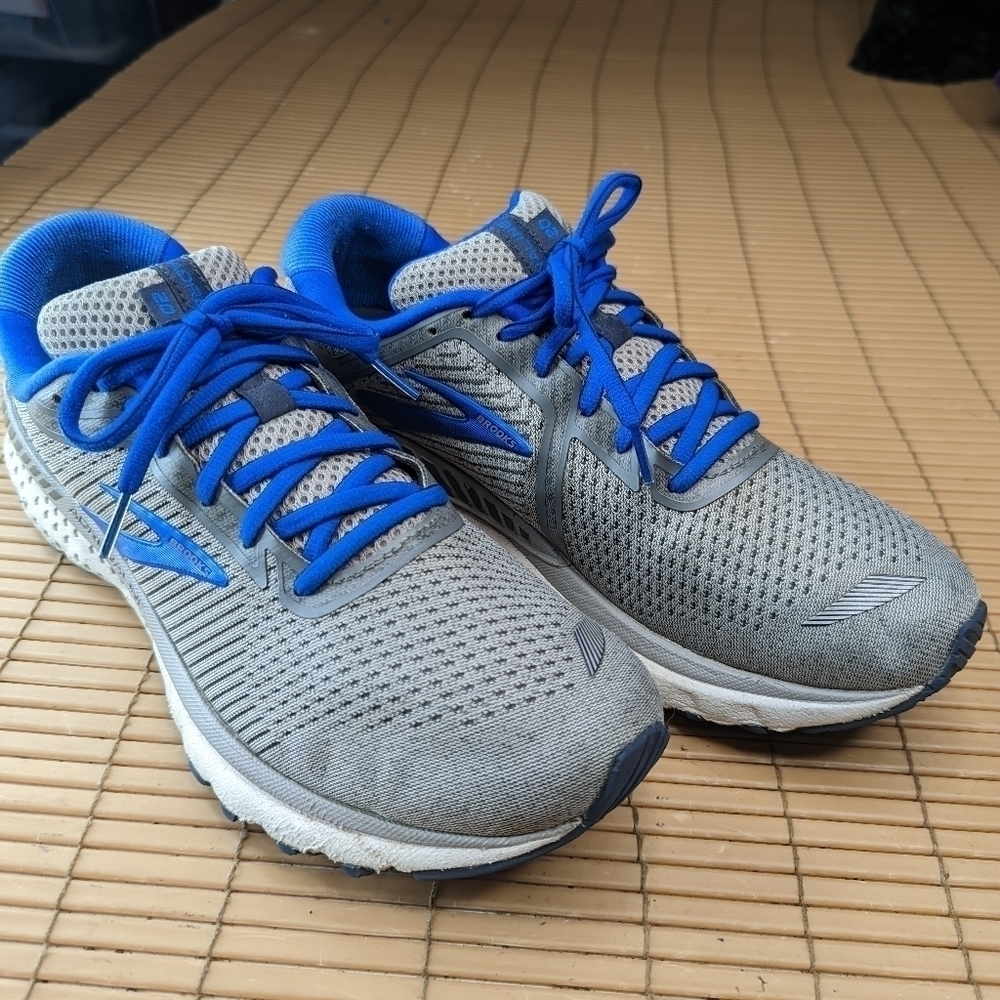 Brooks Men Adrenaline GTS 20 Grey/Blue/Navy Sz 10.0 1103071D051 BRO-052